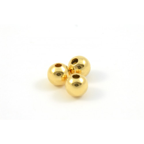 ROUND METAL BEAD 4MM GOLD PLATED